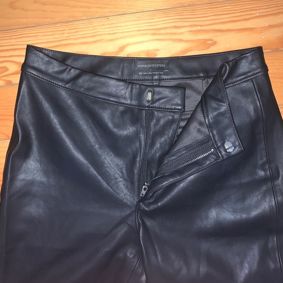 Urban Outfitters - black faux leather flare pants - Picture 2 of 3